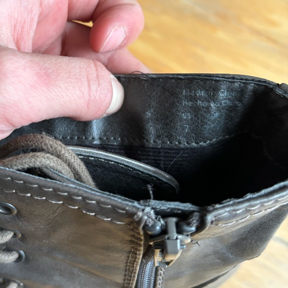 Lace-up gray/brown Boots - Picture 6 of 9